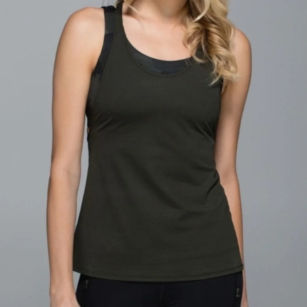 Lululemon All Sport Support Tank Gator Green size 4